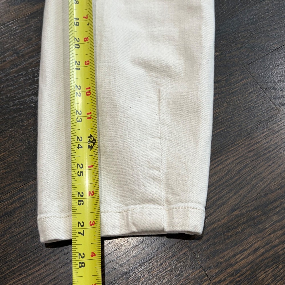 Sezane Manu Trousers Womens 36 US 4 Mottled Ecru Pleated Organic Cotton Pants‎ - Picture 9 of 9